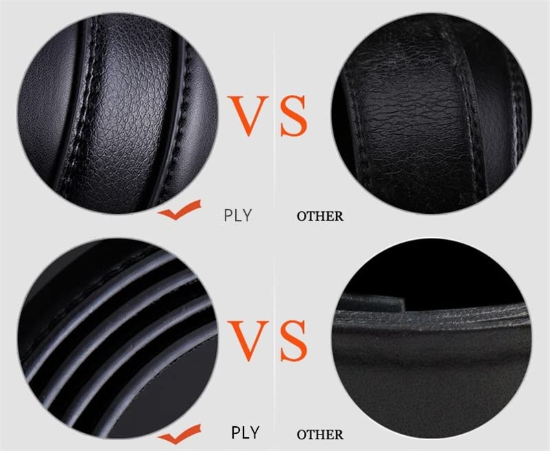 Belt Automatic Buckle Business Genuine Leather Belts for Men Classic Belts Black Men (Color : A, Size : 125 cm) (A 115 cm)2