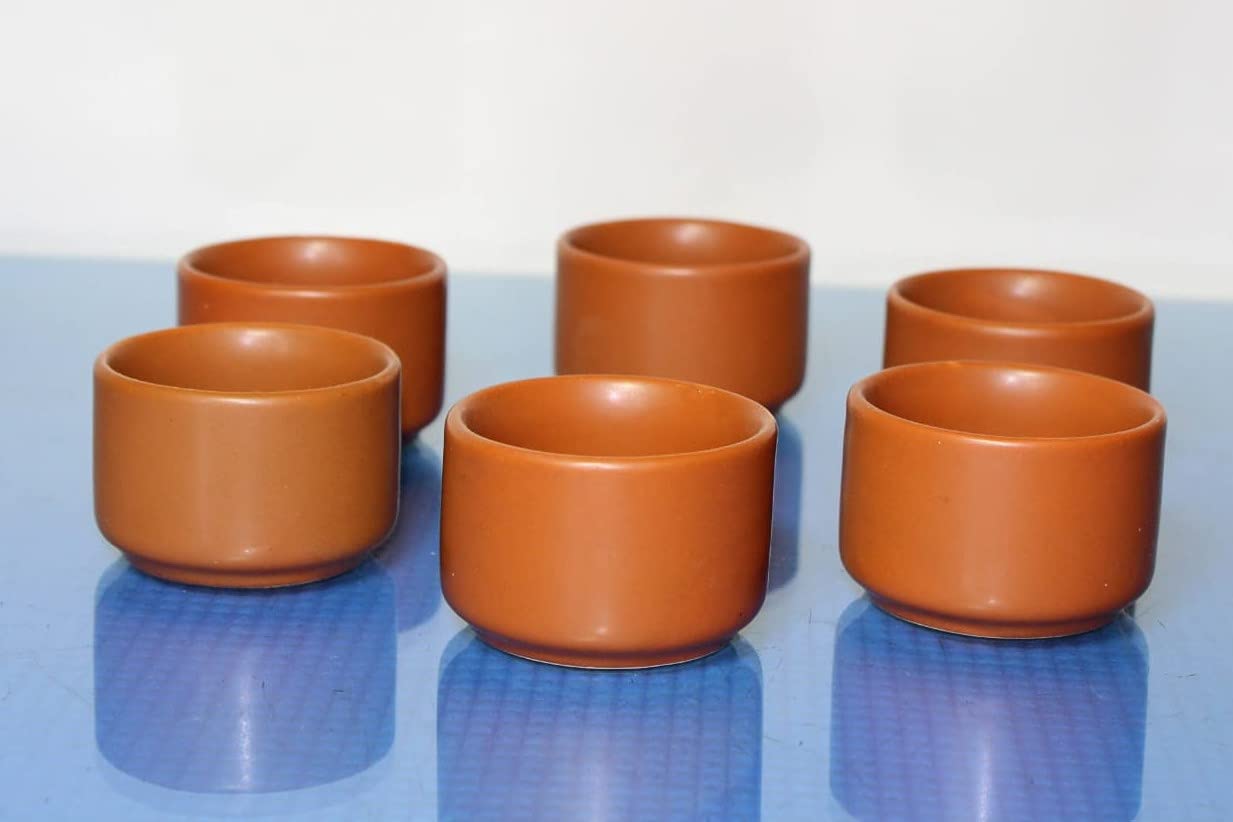 Mirakii 50 ml Brown Tera Kota Handmade Bowl   , Set of 6, Serving for Sauce, Pickle, Jam, Butter, Chutney, Achar/Pickle - Image 3 thumbnail