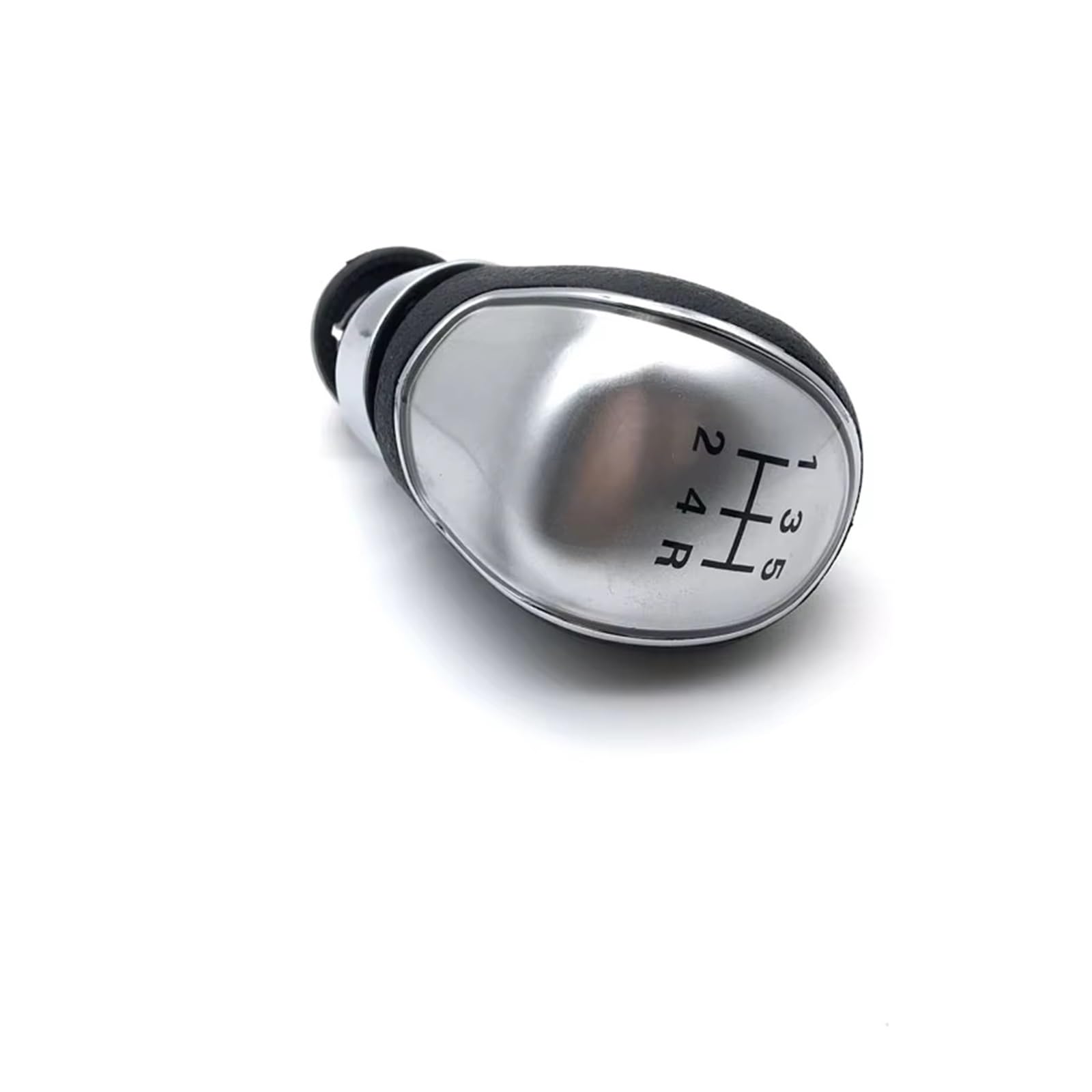 Ouvecr Silver 5Speed Car Shift Gear Knob Handle For Focus 2 Mk2 Fl Mk3 Mk4 Mk7 For Mondeo For Kuga For Galaxy For Fiesta 5 Speed 6 Gear Shift Knob Manual Gear Shift Cover(Silver 5Speed)