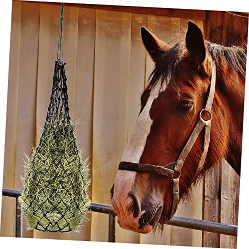 LIOOBO 4 Pcs bolsa palha cavalo alimentador portátil comedouro para equinos rede para cavalos malha