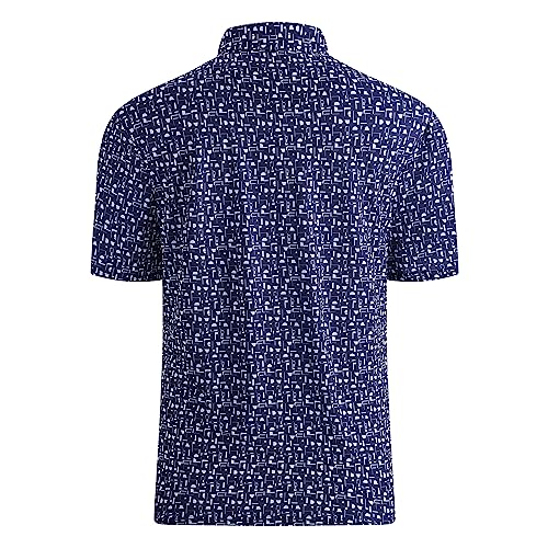 Image of Damipow Premium Golf Shirts for Men Dry Fit Performance Polo Short Sleeve Collared Shirt