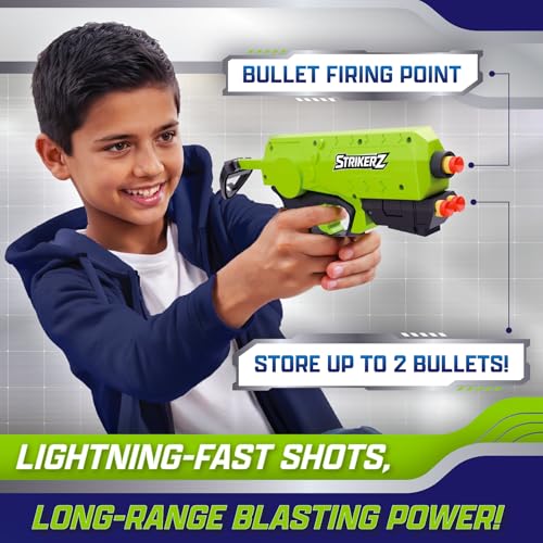 Image of Superplay Strikerz Gun - Foam Bullet Blaster, Gun with 6 Suction Bullets,