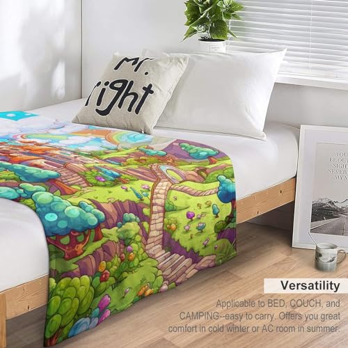 Couverture en flannel douce chaude Wonderland 130x180 plaid canapé lit