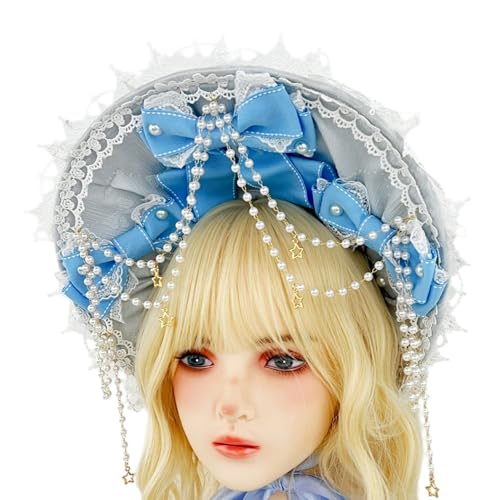 Bonnet tendance avec dentelle fine, accessoire de fête raffiné