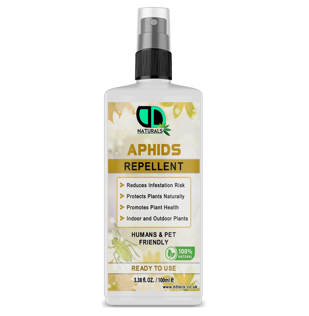 100% Natural Aphids Repellent | Safe for Humans & Pets | Protects Plants from Aphid & Bug Repellent | Ready-to-Use Spray | Indoor & Outdoor Plants | Non-Toxic | Pet & Child-Friendly (100ml Spray)