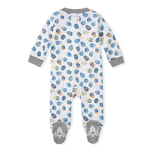Image of Burt's Bees Baby unisex-baby Sleep & Play, Organic One-piece Romper-jumpsuit Pj, Zip Front Footed Pajama