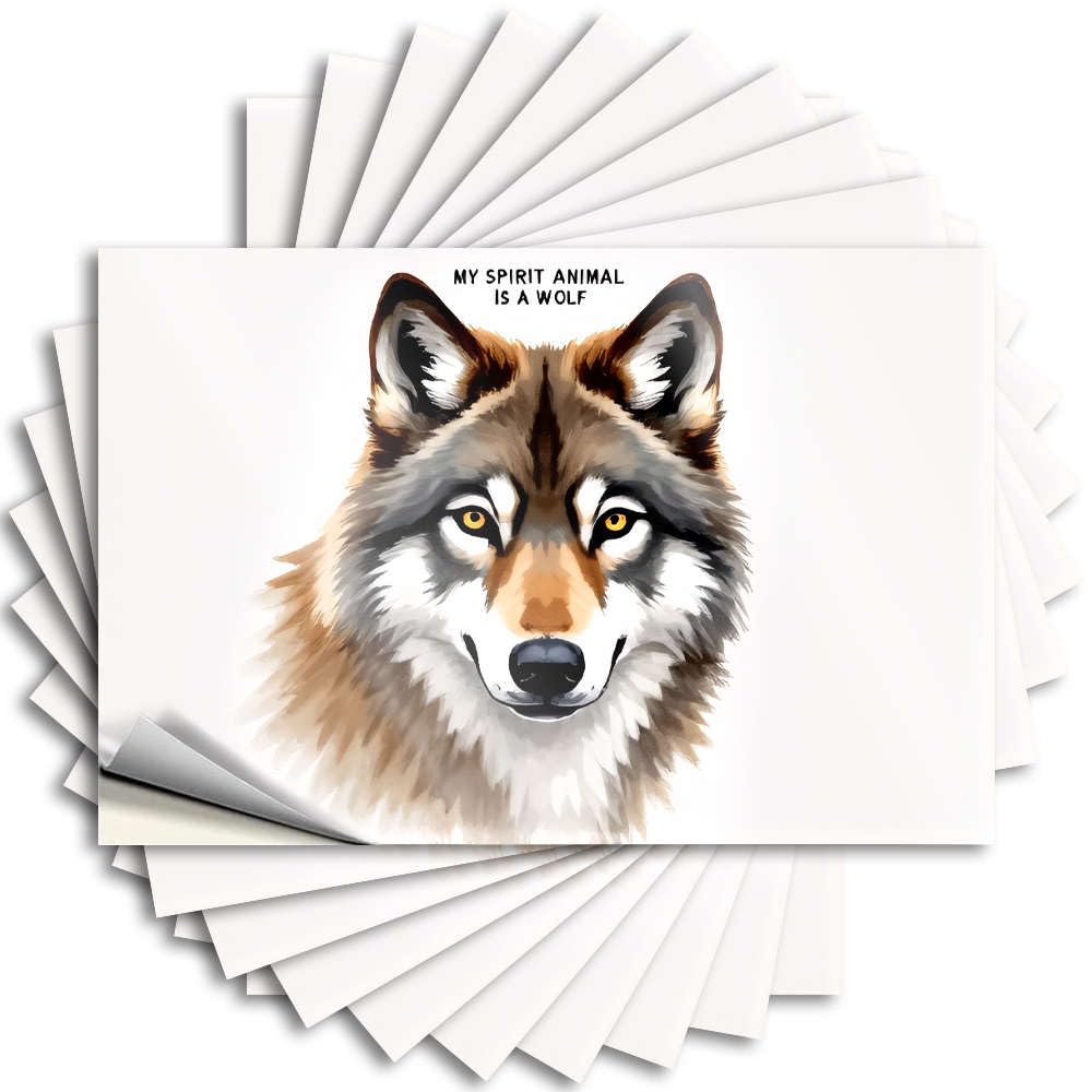 Saying - Love Laptop My Spirit Animal is A Wolf for Beer Home Gym Decor(12X18CM)