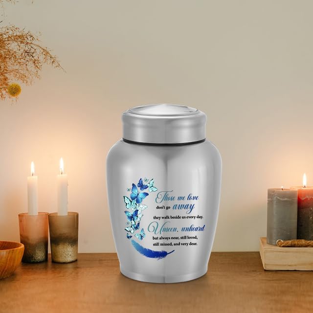 SOITIS Large Urns for Adult Male Female-Decorative Urns, Stainless Steel Funeral Keepsake for Ashes Remains Cremation Urn for Human Ashes for Women Man - Image 9