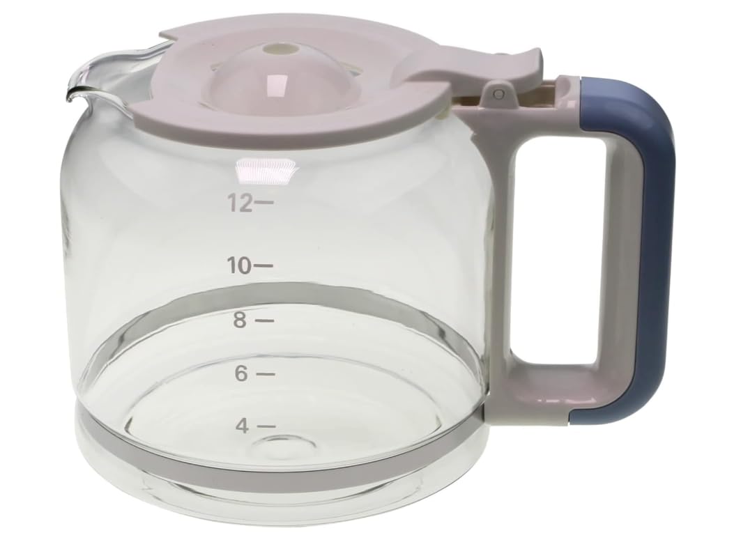 FIGEVIDA Caraffa boccale bicchiere blu Caffettiera macchina caffè a filtro Vintage 1342 Compatibile per ARIETE AT4066009000