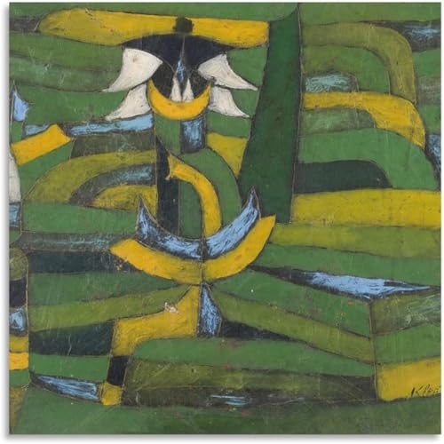 Affiche Paul Klee Fleurs blanches dans le jardin affiche cubiste et toile rétro 60x60