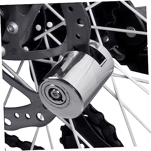 Bloqueo de disco para motocicleta antirrobo y scooter impermeable plata 3