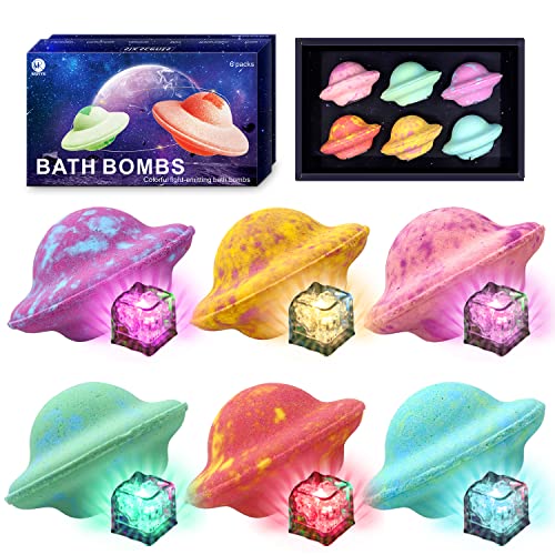 Bath-Bombs-with-Surprise-InsideBath-Bombs-Kids-Gift-SetHandmade-6-Essential-Oil-Rich-Flying-Saucer-Lit-Up-GlowingRelaxing-Moisturizing-and-Nourishing-Dry-Skin-Give-Men-Women-Bubble-Bath-SPA-Kit