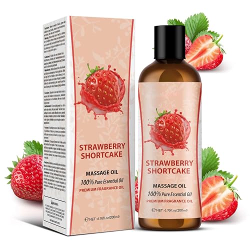 2025 New Strawberry Essential Oil,Body Firming Massage Oil,Hydrating And Firming Multi-Purpose Scented Essential Oil,Essential Oil For Body, Face, Skin And Hair For All Skin Types