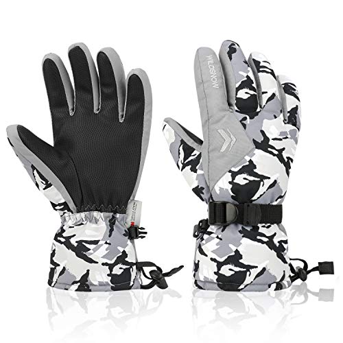 RunRRIn Ski Gloves, 100% Waterproof 24M Thinsulate Warm Snow Gloves for Mens Womens