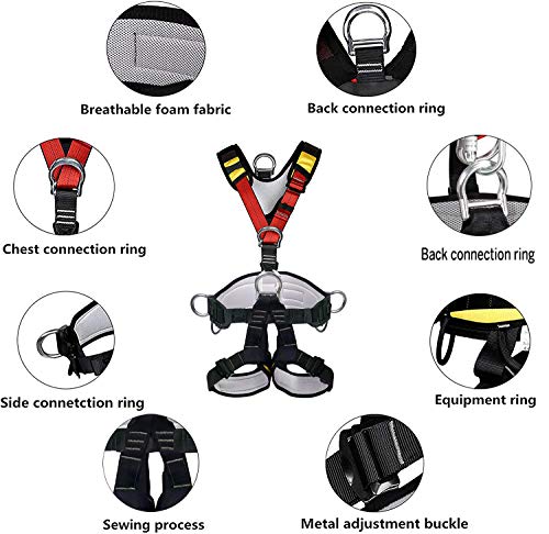 HeeJo Climbing, Safety Safe Seat Belt for Outdoor Tree Climbing, Outward Band Expanding Training Large Size,Climbing Gear