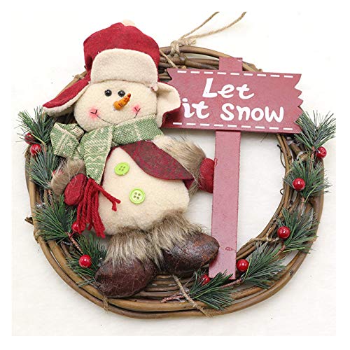 Couronne de Noël pour porte extérieure et intérieur chaleureux de maison en hiver