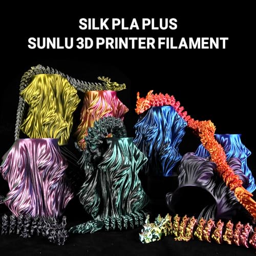 SUNLU Jedwabny filament Quadra Color PLA Plus, błyszczący filament PLA+ 1,75 mm, błyszcząca jedwabna tekstura, obrót 360° odsłania różne kolory, szpula 1 kg, jedwabna kwadra - kolor czarny czerwony