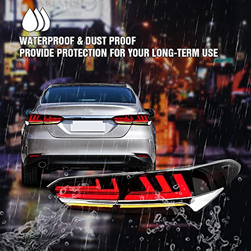 New Taillights For Toyota Camry Tail Light Assembly 2018-2023 Se Xse Le Xle Trd 8Th Gen Accessories Taillight V1 Smoke Rear Lights Led Sequential Turn Signals Startup Custom Back Lamp Replacement (T3) #TOP6