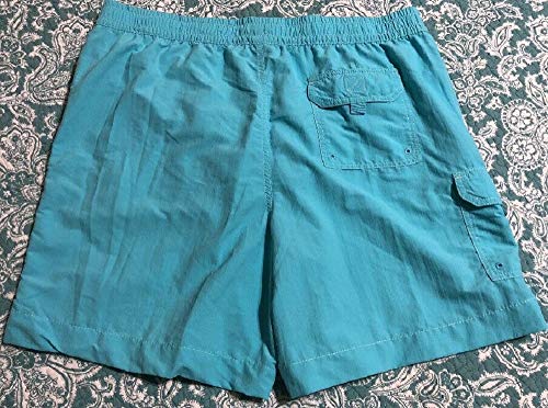 Roundtree & Yorke Caribbean Solid Cargo 7" Swim Trunks Bright Aqua Size XLarge S55M500L3