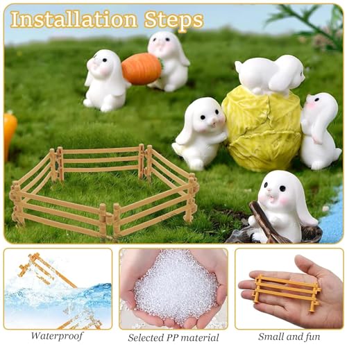 Touosy 100 Stück Fences Mini Zaun Set, Wichtel Zaun, Spielzeug für Kinder DIY Farm Szenen für Kinder ab 3 Jahren, Farm Szenen Pädagogische Geschenke Eltern-Kind Interaktion (Holzfarbe)