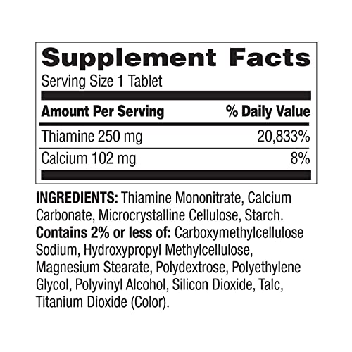 ikj Vitamin B1 Tablets Dietary Supplement, 250 Mg, 100 Count - Thumbnail 4