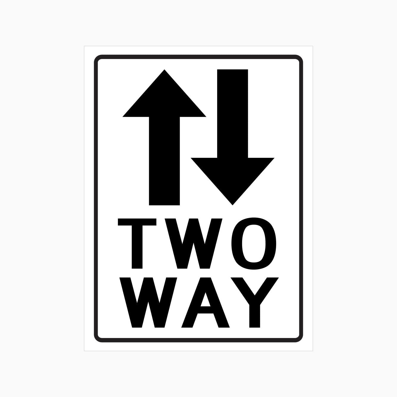 TWO WAY ARROWS Sign, 12x8 Inch Metal Tin Sign, Traffic Direction Plaque for Factory Roads, Yards and Public Pathways