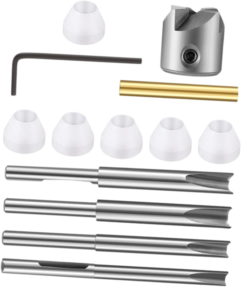 Angoily 4sets Pen Trimmer System Kit High Milling Cutter for Turning Includes Expansion Tires for Professional Pen Making and Shaping