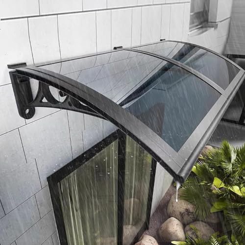 Auvent de porte en aluminium durable et polycarbonate haute protection - 2