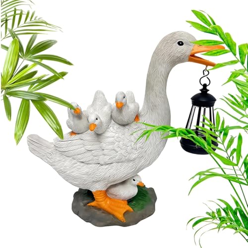 Figurine canard solaire en résine, l'idée cadeau d'anniversaire jardin