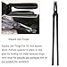 Blacksmith Tools Set - 5 Piece Tongs Kit Includes Flat, Square Jaw, Bolt, Blade, Wolf Jaw Tongs for Forging & Knife Making