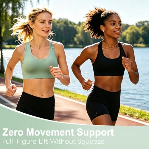 Image of Double Couple 3 Pack Sports Bras for Women Medium Support Adjustable Padded Crossback Sports Bra for Yoga Gym