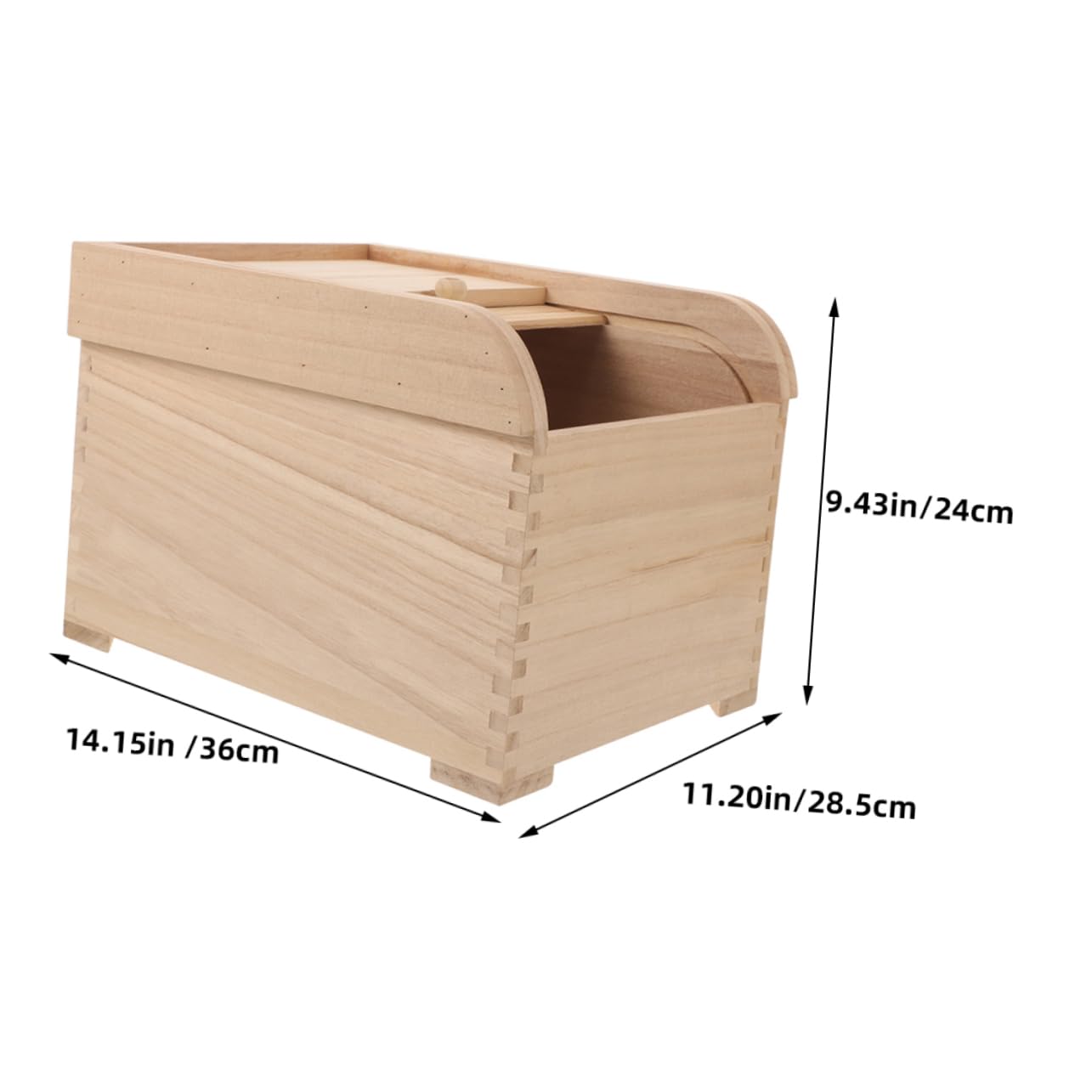 ABOOFAN Contenedor de Arroz de Madera Sellado Caja de Almacenamiento para Contenedor de Alimentos para Cocina Función Práctica para Organizar 1