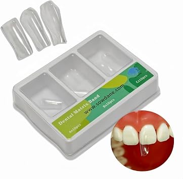 Dental Matrix Bands Set, 30 Pieces, Transparent Bow Anterior Matrix Strip, Sectional Contoured Matrix System