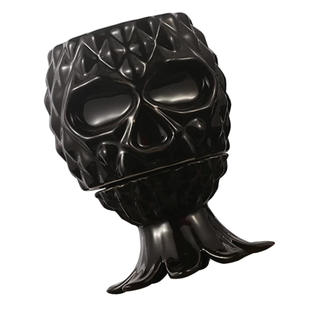 Tasse à cocktail hawaïenne en céramique skull et ananas pour brandy