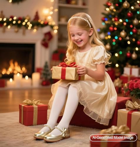 Image of PHIRAMIN Toddler Girl Mary Jane Dress Shoes-Little Girl School Uniform Shoes for Wedding Party