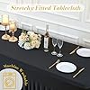 Amazon.com: 2 Pack Black Table Cloth for 6 Foot Rectangle Tables ...