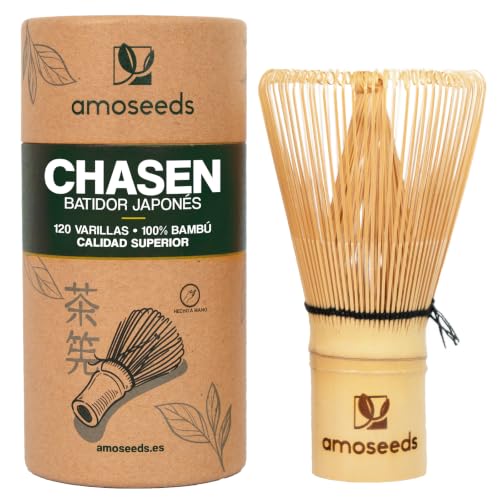 Fouet à Matcha en Bambou | Chasen 120 tiges, Fabriqué à la Main | Accessoire Traditionnel pour Thé Matcha | Qualité Supérieure