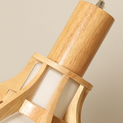 Lustre en bois massif pour plafond bas manque de chaleur intérieure - 6