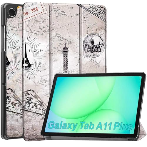 Image of ProElite Case Cover for Samsung Galaxy Tab A11 Plus 11 inch 2025 Case, Slim Trifold Flip case Cover for Samsung Galaxy Tab A11+ 11 inch 2025 Case Tablet [Auto Sleep Wake Feature], Eiffel