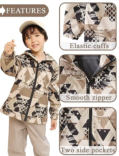 SEAUR - Toddler Kid Boy Girl Windproof Hooded Jacket with Pants Fleece lined Waterproof Jacket Coat Trousers Child Rain Suit4