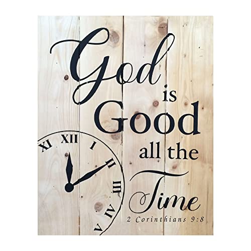 AMERICAN LUXURY GIFTS God Is Good All the Time Quote - Rustic Christian Inspirational Typography Wall Art for Spiritual Bible Verse Home Decor - 8x10 Unframed Print