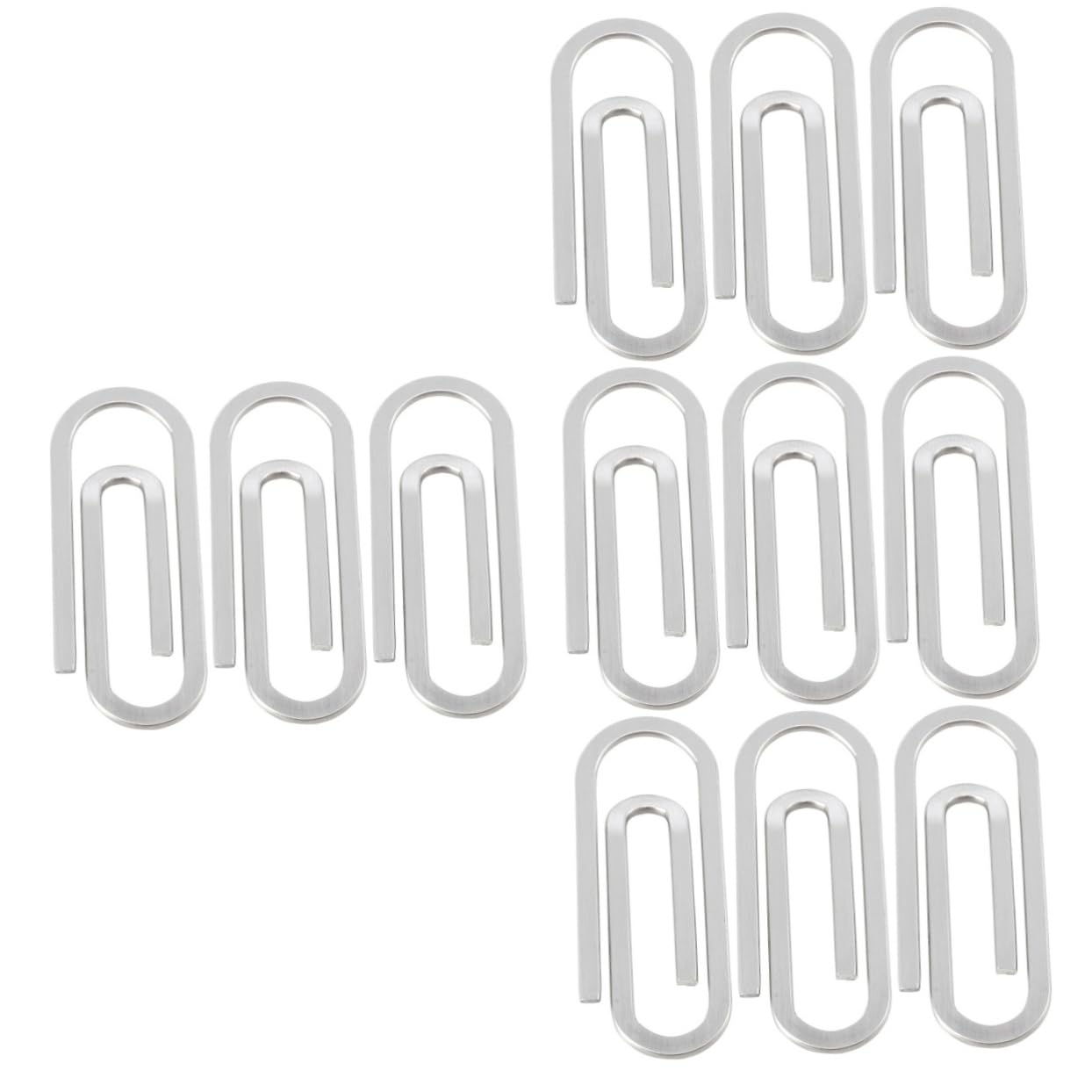 DOITOOL 4 Set Fermacarte Inossidabile Clip Per Documenti Pratiche E Resistente Fermasoldi Per Ufficio Scuola Per File Note E Foto 3 Pezzi * 4
