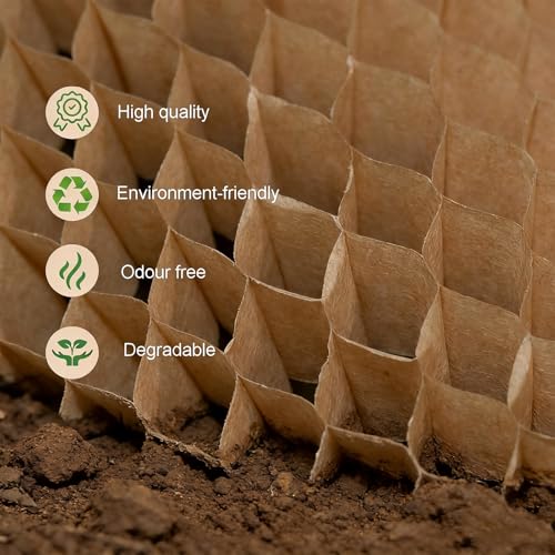 10 Stück Wabenpapier,Verpackungspapier für Versand und Zerbrechliche Gegenstände,Packpapier Umzug, Luftpolsterfolie Alternative,Verpackungsmaterial Füllmaterial für Geschenk (braun)