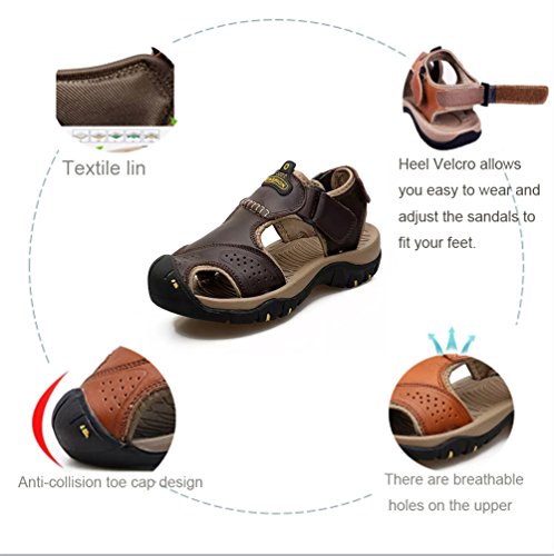 Mens Hiking Sandals Summer Athletic Comfortable Slippers Waterproof?Breathable Outdoor Sports Beach Shoes2
