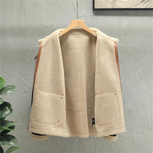 Veste en daim homme d'exception avec col rabattu en fourrure patchwork - 5