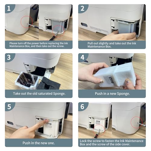 GUBFFON Substituição de esponja de tanque de tinta residual para Epson Ecotank ET-2800 ET-2803 ET-27