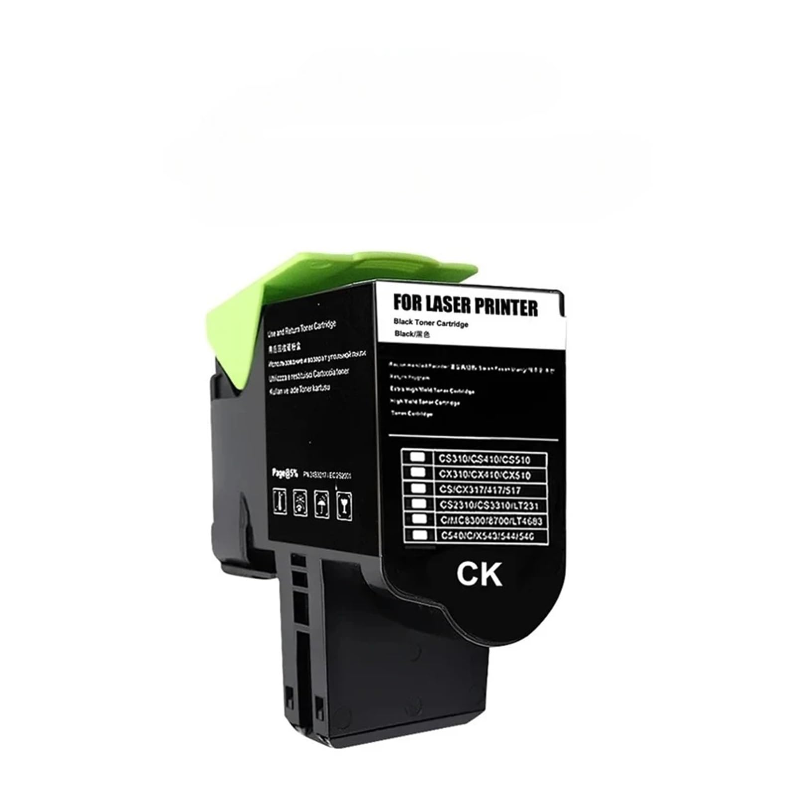 Toner noir compatible Lexmark CS410dn texte net sans bavure