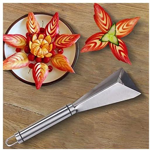 Edelstahl Obst- und Gemüsemesser - Dreieckige Form Schnitzmesser, Hobel, Küche Schnitzen Cutter, Utility Messer, Kürbis Schnitzwerkzeug