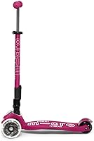 Vista 5 de Micro Kickboard – Maxi Deluxe plegable LED – Triciclo, inclinarse para dirigir, plegable para llevar – Micro patinete suizo diseñado para niños