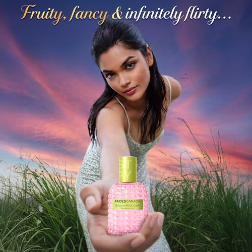 Image of FACES CANADA STAY Bloom After Dark Eau de Parfum Mini for Women, 20ml | Long-Lasting Fruity Floral Perfume with Blackcurrant, Jasmine & Cedar Wood | Elegant Night Scent | Gifts for Women | Premium Fragrance